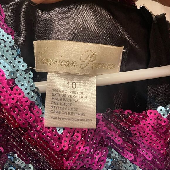 American Princess Pink and Purple Scoop Neck Dress - Picture 5 of 5